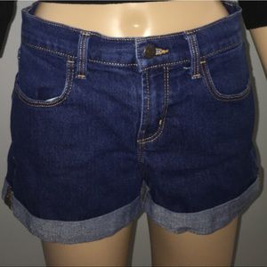 Old navy blue cuffed jean short size 6